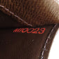 LOUIS VUITTON Coin case M61930 Damier canvas Brown Portonet Plat Women(Unisex) Used Authentic