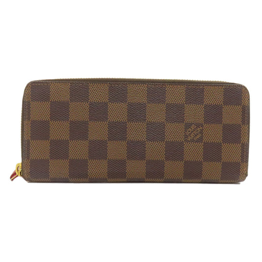 LOUIS VUITTON Long Wallet Purse N60534 Damier canvas Brown Portefeuille Clemence