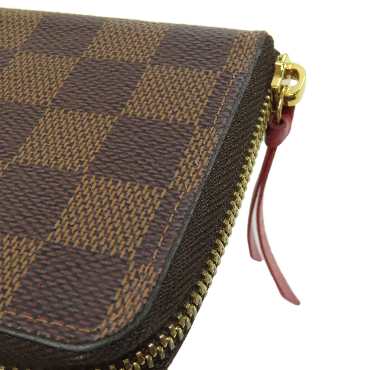 LOUIS VUITTON Long Wallet Purse N60534 Damier canvas Brown Portefeuille Clemence