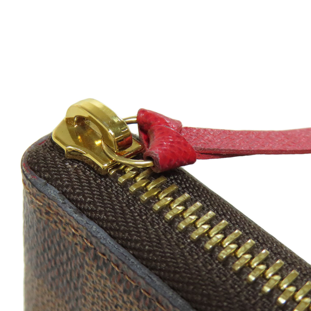 LOUIS VUITTON Long Wallet Purse N60534 Damier canvas Brown Portefeuille Clemence