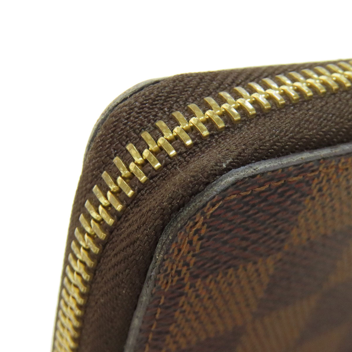 LOUIS VUITTON Long Wallet Purse N60534 Damier canvas Brown Portefeuille Clemence