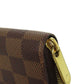 LOUIS VUITTON Long Wallet Purse N41661 Damier canvas Brown Zippy wallet Women Used Authentic