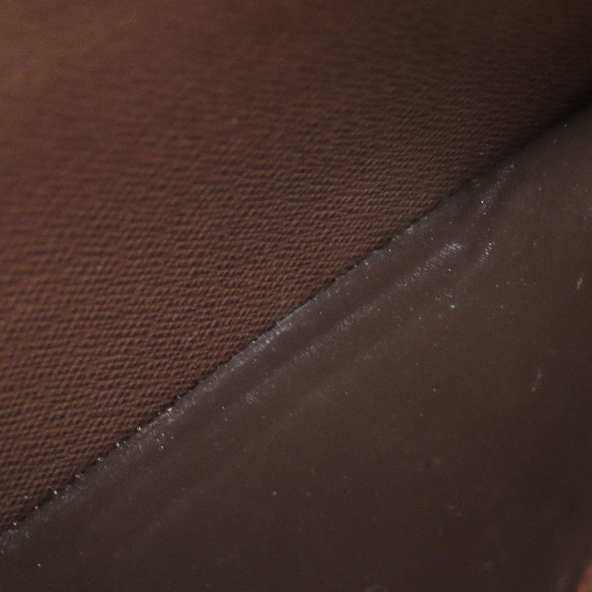 LOUIS VUITTON Long Wallet Purse N41661 Damier canvas Brown Zippy wallet Women Used Authentic