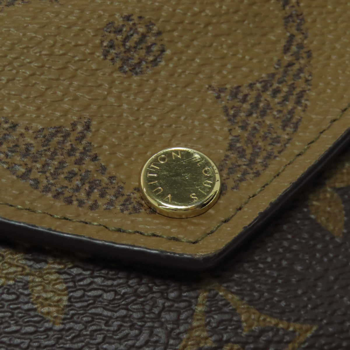 LOUIS VUITTON Bifold Wallet M80725 Monogram reverse Brown Zoe Women Used Authentic