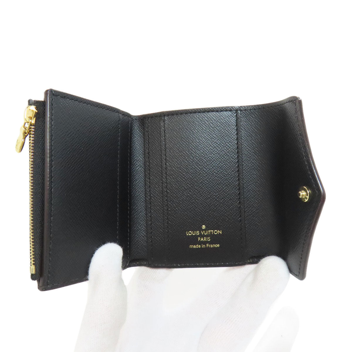 LOUIS VUITTON Bifold Wallet M80725 Monogram reverse Brown Zoe Women Used Authentic