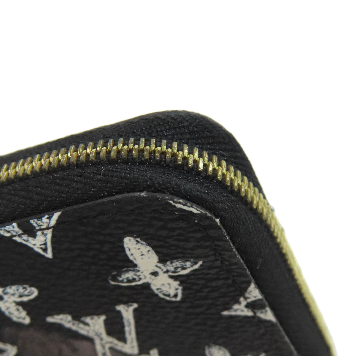 LOUIS VUITTON Coin case M63884 Monogram canvas black Zippy Coin Purse Catgram Women Used Authentic