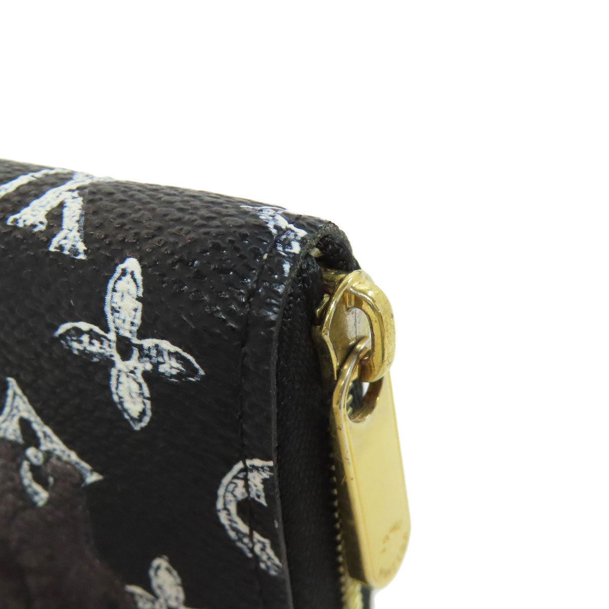 LOUIS VUITTON Coin case M63884 Monogram canvas black Zippy Coin Purse Catgram Women Used Authentic