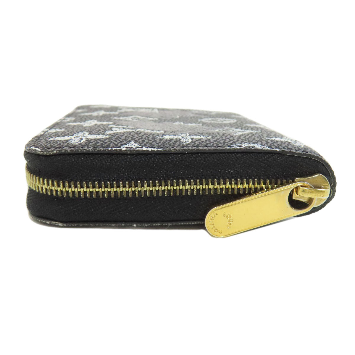 LOUIS VUITTON Coin case M63884 Monogram canvas black Zippy Coin Purse Catgram Women Used Authentic