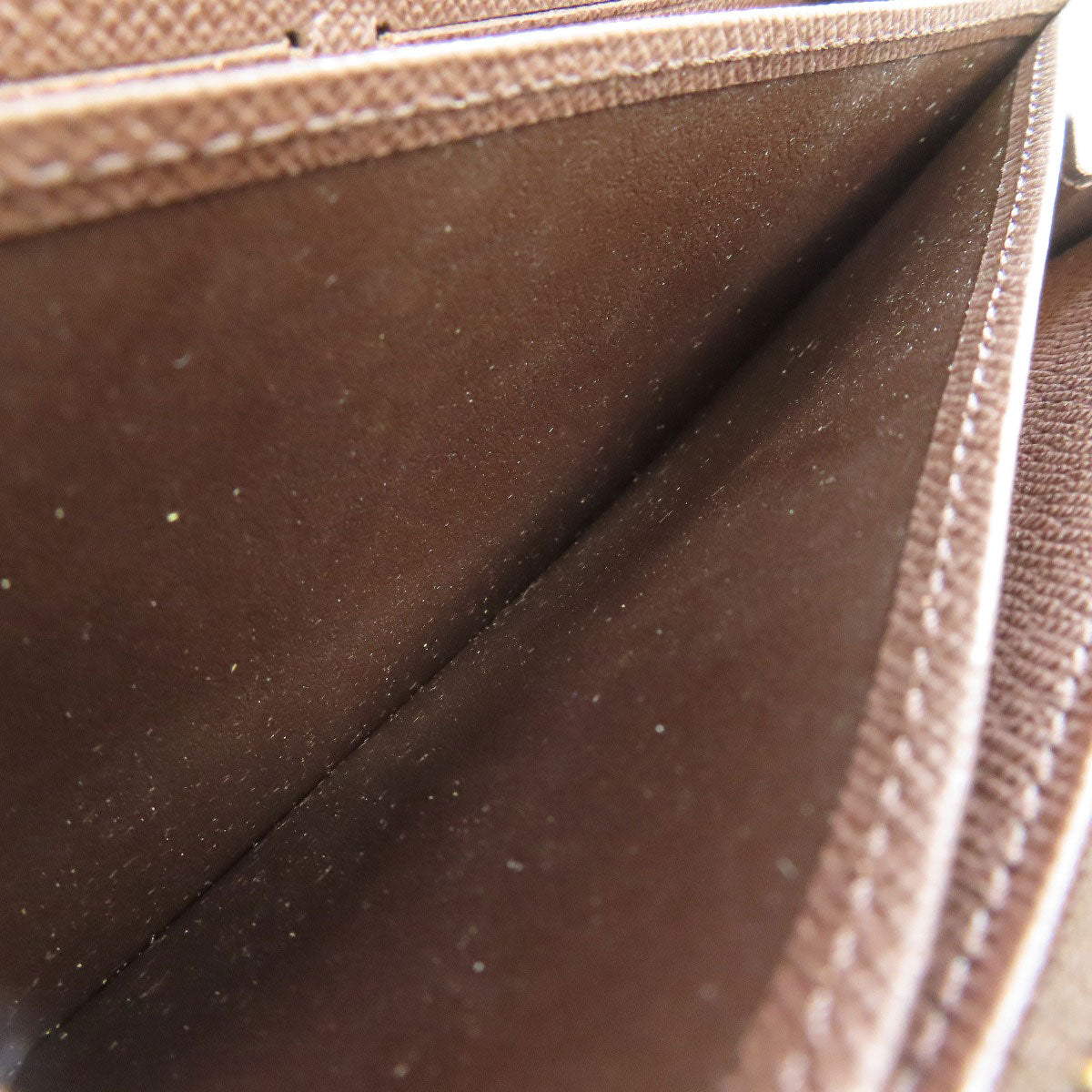 LOUIS VUITTON Long Wallet Purse N41661 Damier canvas Brown Zippy wallet Women Used Authentic