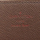 LOUIS VUITTON Long Wallet Purse N41661 Damier canvas Brown Zippy wallet Women Used Authentic