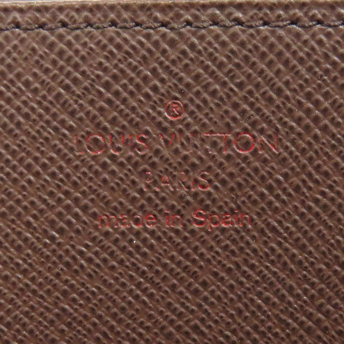 LOUIS VUITTON Long Wallet Purse N41661 Damier canvas Brown Zippy wallet Women Used Authentic