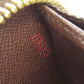 LOUIS VUITTON Long Wallet Purse N41661 Damier canvas Brown Zippy wallet Women Used Authentic