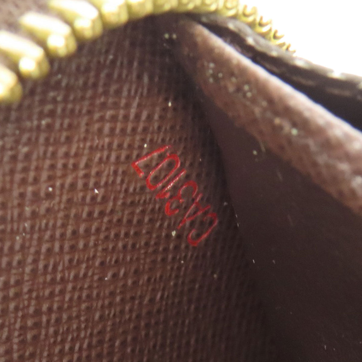LOUIS VUITTON Long Wallet Purse N41661 Damier canvas Brown Zippy wallet Women Used Authentic