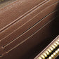 LOUIS VUITTON Long Wallet Purse N41661 Damier canvas Brown Zippy wallet Women Used Authentic