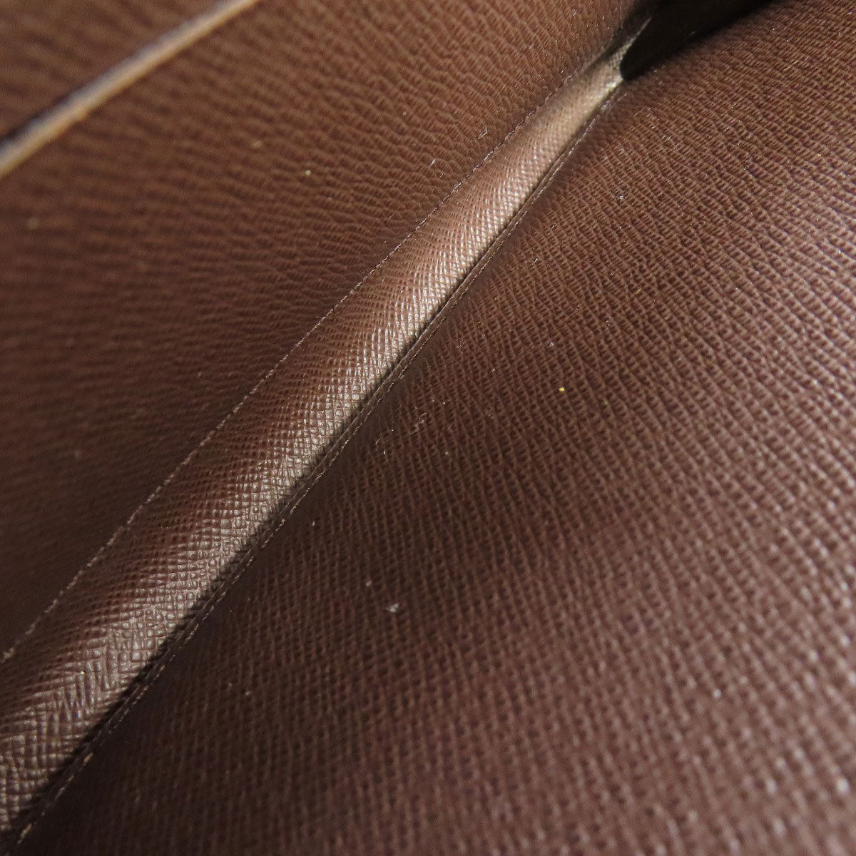 LOUIS VUITTON Long Wallet Purse N41661 Damier canvas Brown Zippy wallet Women Used Authentic