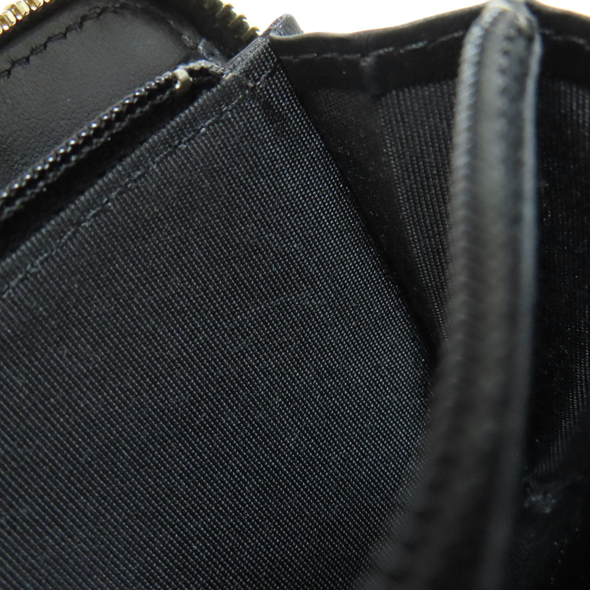 CHANEL Long Wallet Purse canvas Navy Deauville small zip wallet Women Used Authentic
