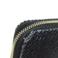 CHANEL Long Wallet Purse canvas Navy Deauville small zip wallet Women Used Authentic