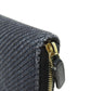 CHANEL Long Wallet Purse canvas Navy Deauville small zip wallet Women Used Authentic