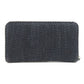 CHANEL Long Wallet Purse canvas Navy Deauville small zip wallet Women Used Authentic