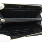 CHANEL Long Wallet Purse canvas Navy Deauville small zip wallet Women Used Authentic