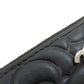 CHANEL Long Wallet Purse Calfskin black Camellia SilverMetal Women Used Authentic