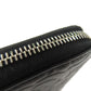 CHANEL Long Wallet Purse Calfskin black Camellia SilverMetal Women Used Authentic