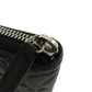 CHANEL Long Wallet Purse Calfskin black Camellia SilverMetal Women Used Authentic