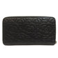 CHANEL Long Wallet Purse Calfskin black Camellia SilverMetal Women Used Authentic