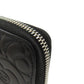 CHANEL Long Wallet Purse Calfskin black Camellia SilverMetal Women Used Authentic