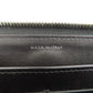 CHANEL Long Wallet Purse Calfskin black Camellia SilverMetal Women Used Authentic