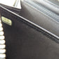 CHANEL Long Wallet Purse Calfskin black Camellia SilverMetal Women Used Authentic