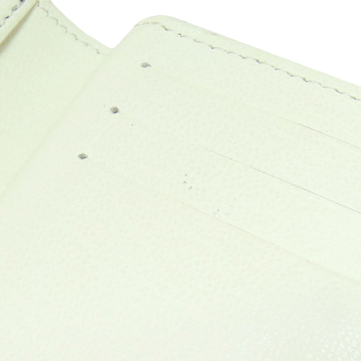 LOUIS VUITTON Bifold Wallet M11909 Calfskin white Portefeuille�ELoup Monogram Flower Women Used Authentic
