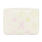 LOUIS VUITTON Bifold Wallet M11909 Calfskin white Portefeuille�ELoup Monogram Flower Women Used Authentic