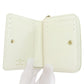 LOUIS VUITTON Bifold Wallet M11909 Calfskin white Portefeuille�ELoup Monogram Flower Women Used Authentic