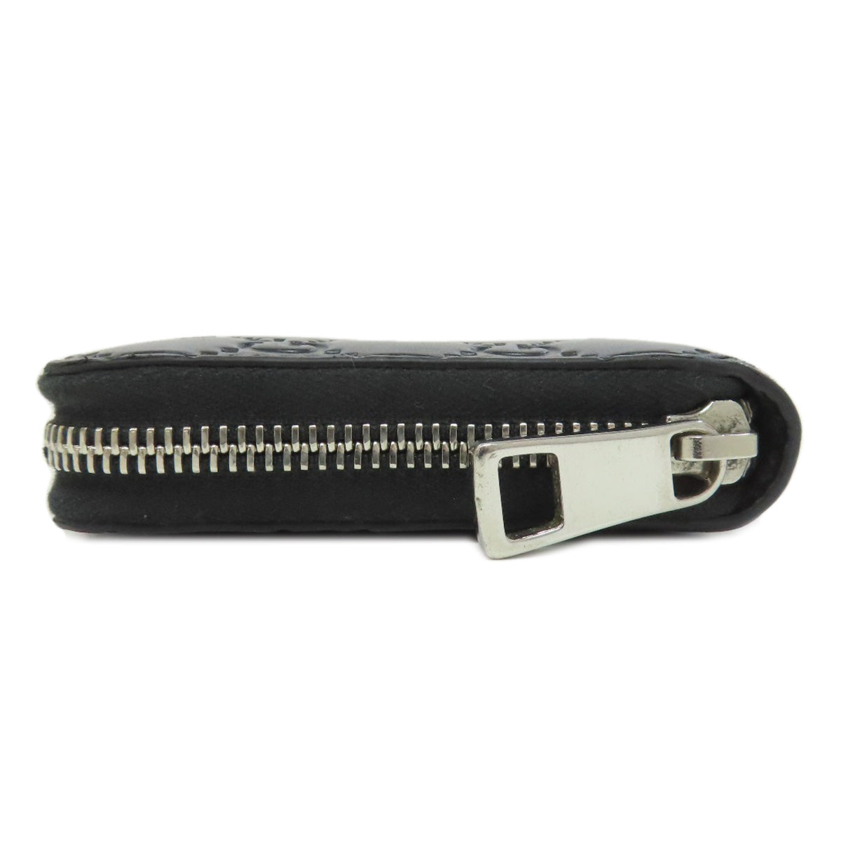 GUCCI Long Wallet Purse 473928 Calfskin black GG Signature Shima