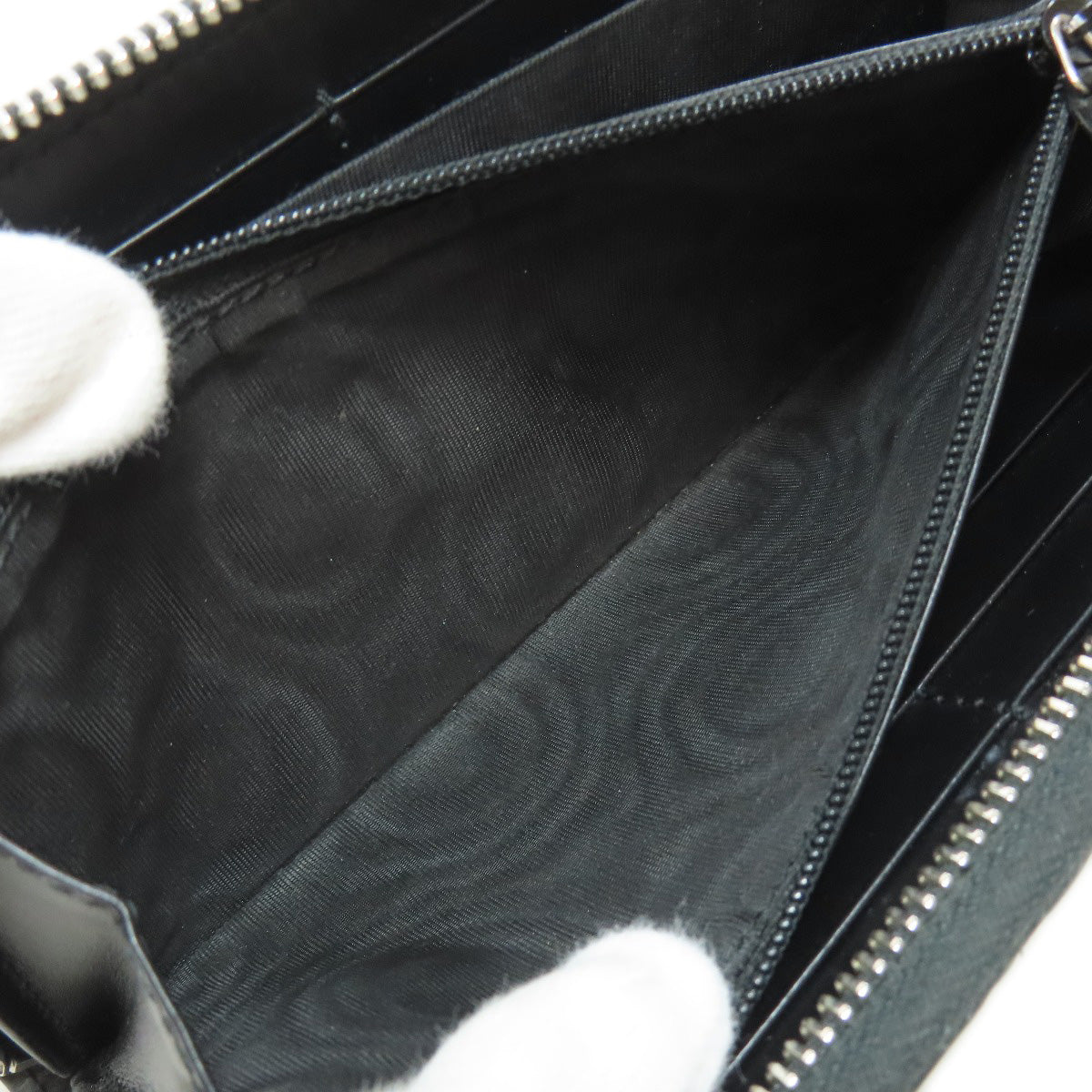 GUCCI Long Wallet Purse 473928 Calfskin black GG Signature Shima