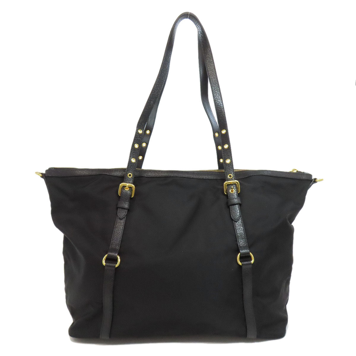 PRADA Tote Bag Nylon black logoMetal 2WAY