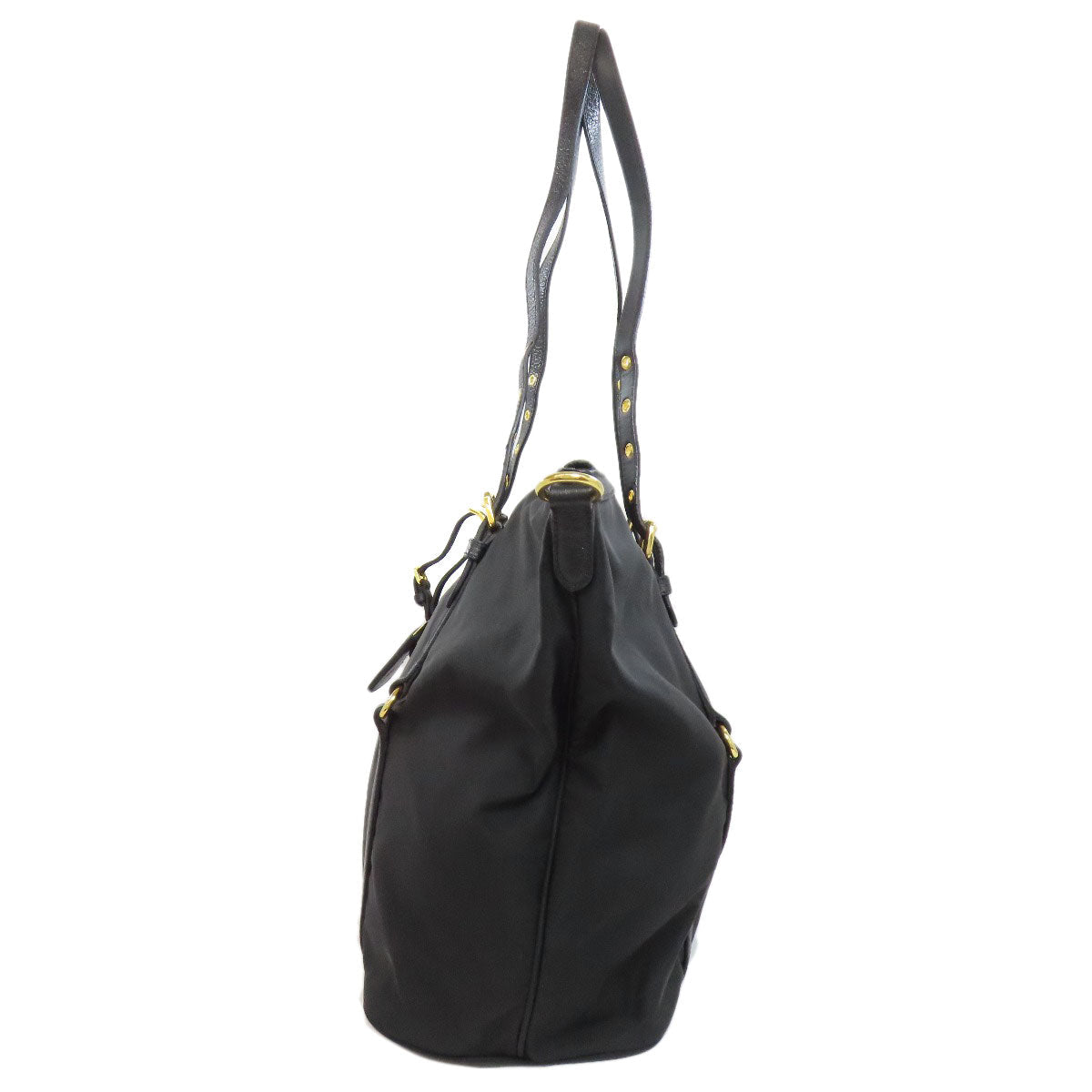 PRADA Tote Bag Nylon black logoMetal 2WAY