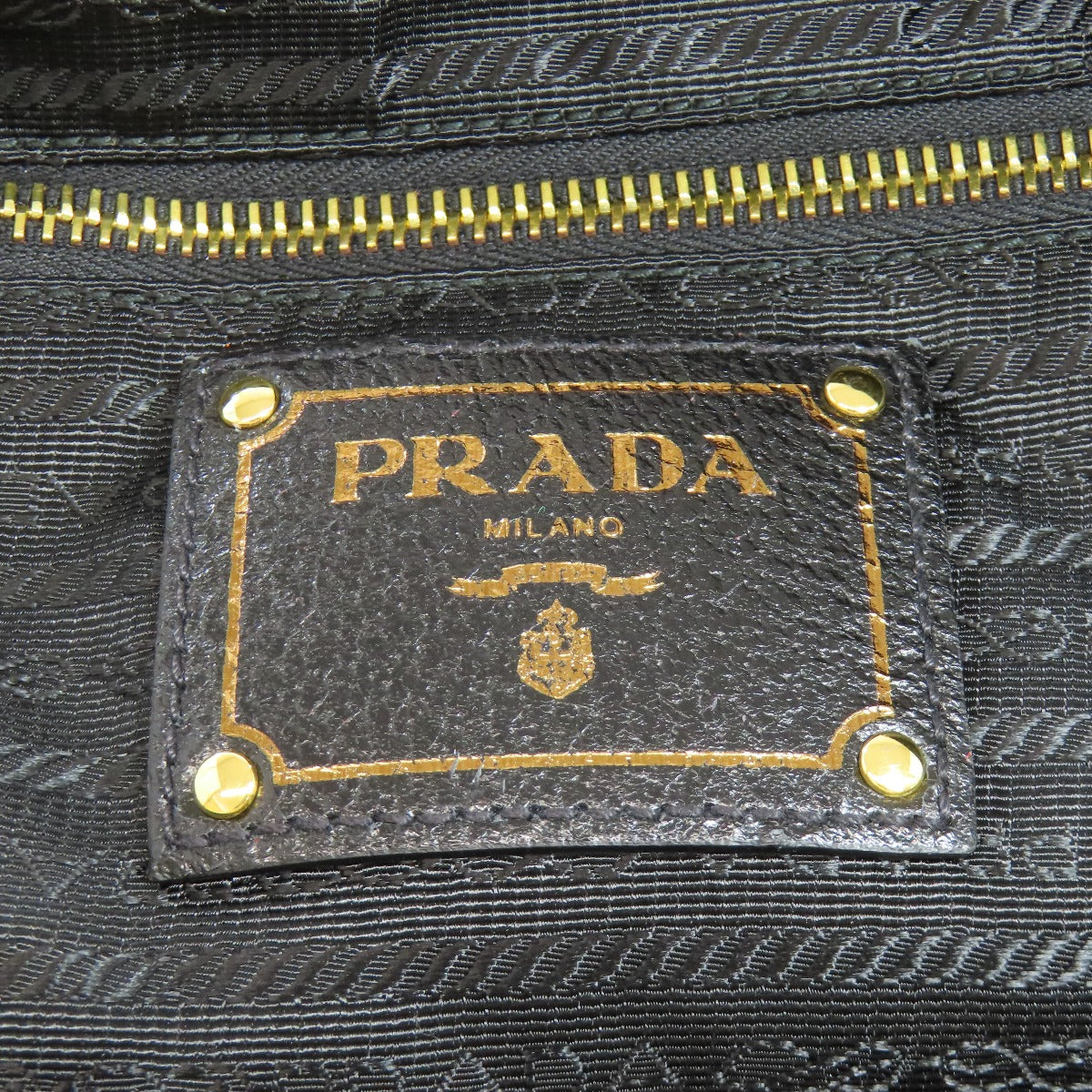 PRADA Tote Bag Nylon black logoMetal 2WAY