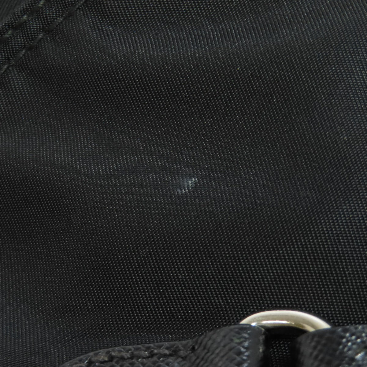PRADA Tote Bag Nylon black logoMetal Women Used Authentic