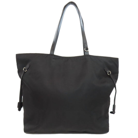 PRADA Tote Bag Nylon black logoMetal Women Used Authentic