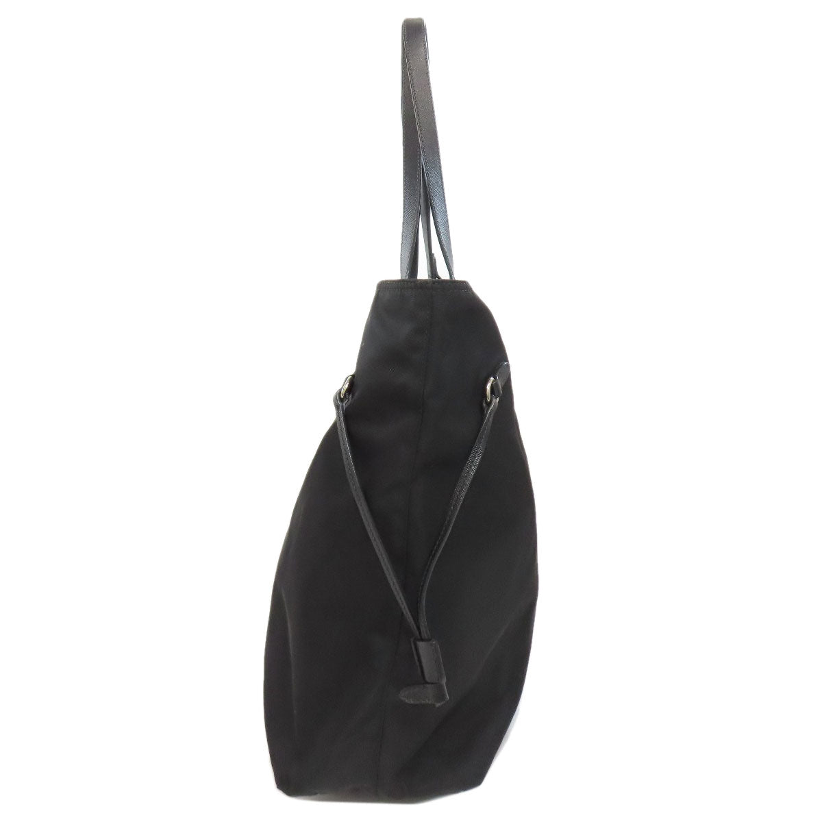 PRADA Tote Bag Nylon black logoMetal Women Used Authentic