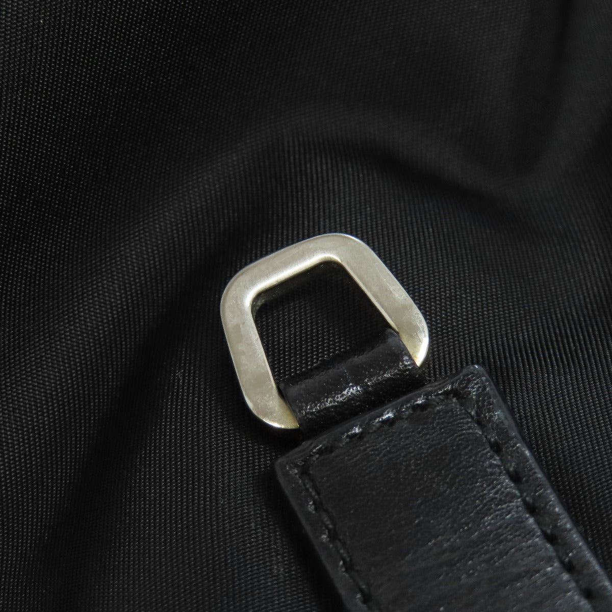 PRADA Tote Bag Nylon black logoMetal
