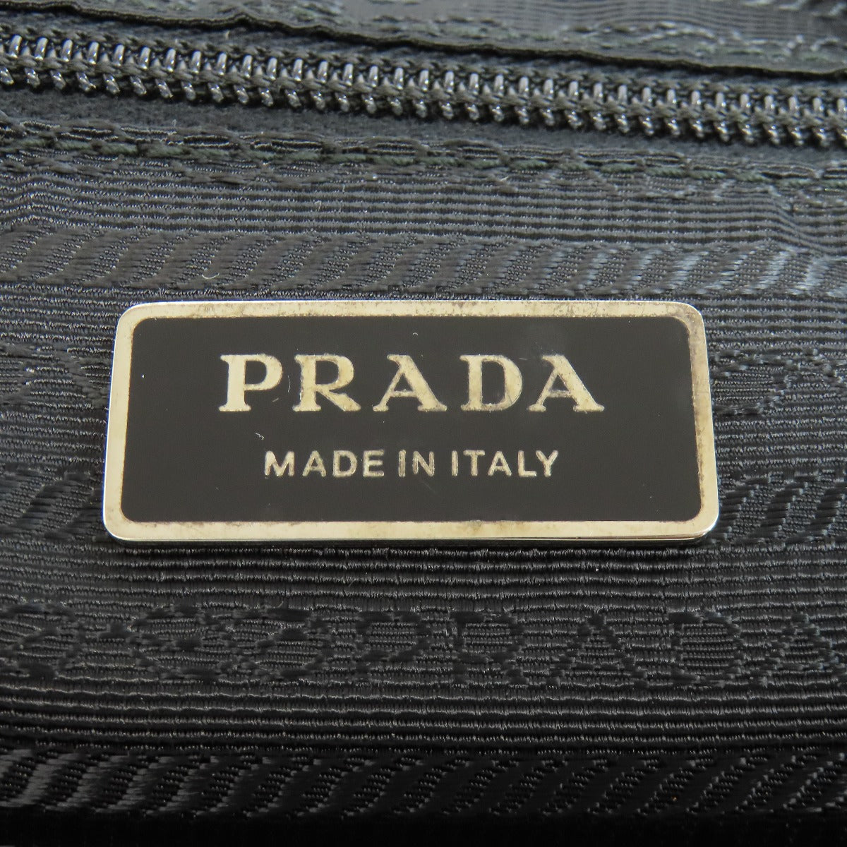 PRADA Tote Bag Nylon black logoMetal