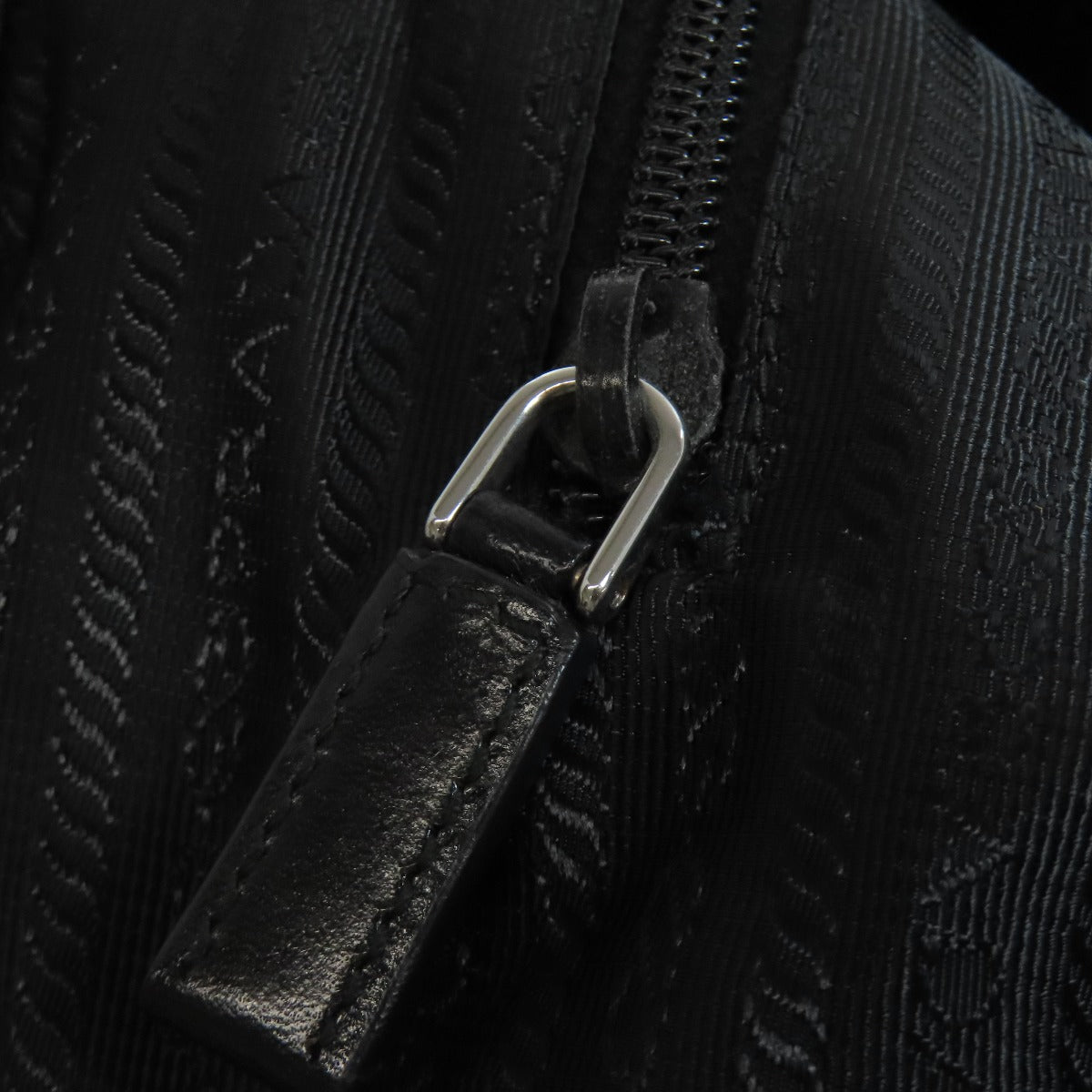 PRADA Tote Bag Nylon black logoMetal