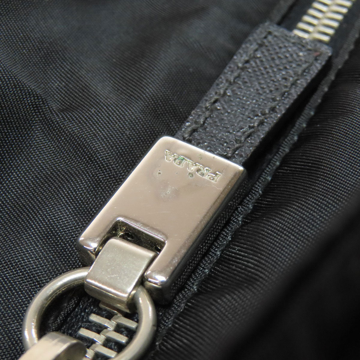 PRADA Handbag Nylon black logoMetal