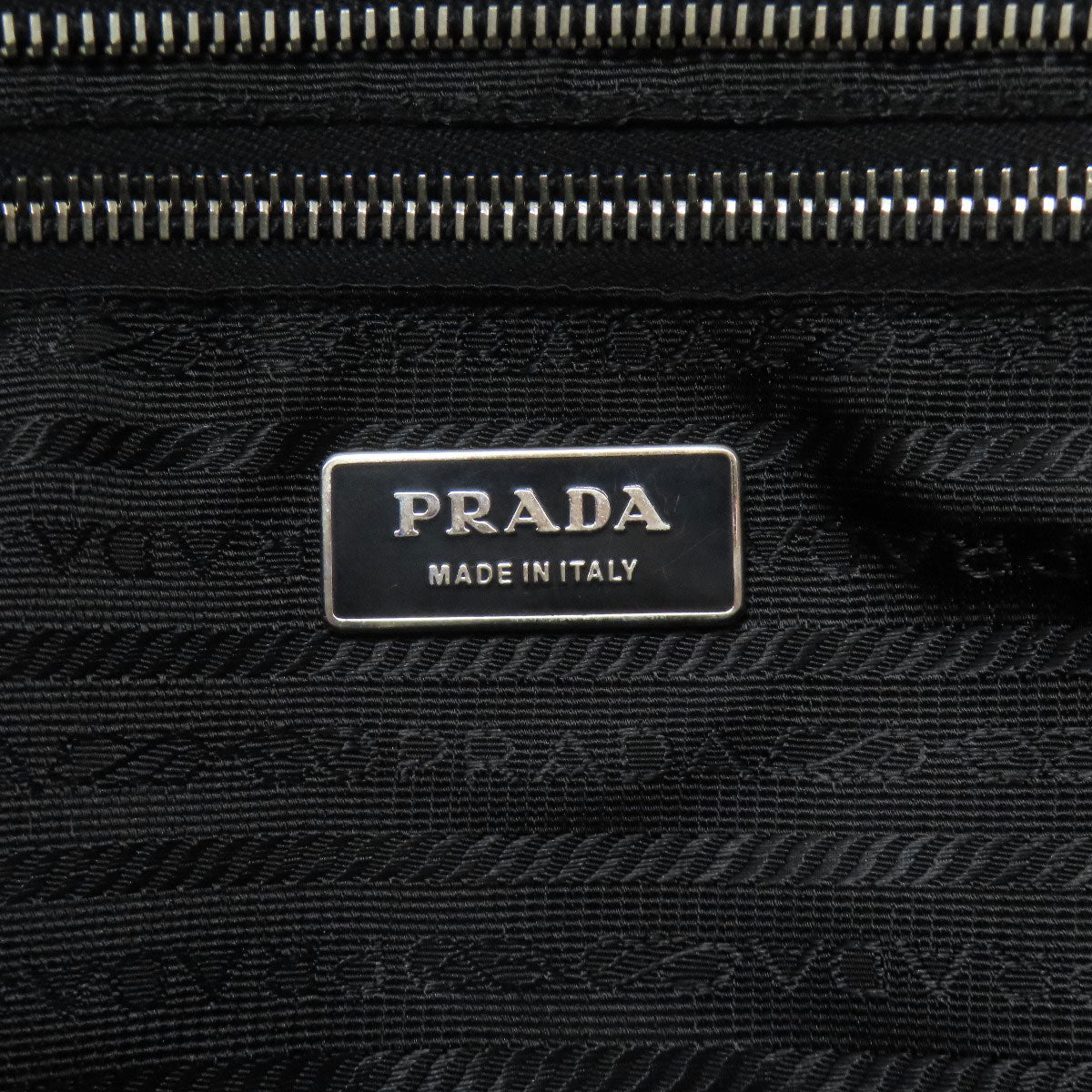 PRADA Handbag Nylon black logoMetal