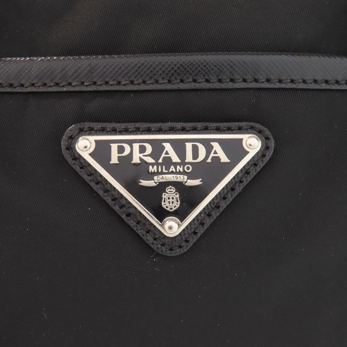 PRADA Handbag Nylon black logoMetal