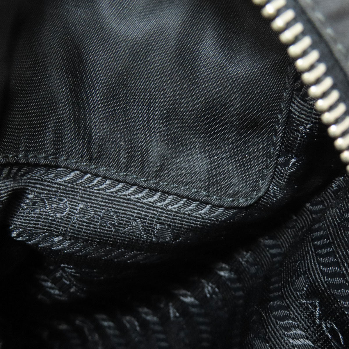 PRADA Handbag Nylon black logoMetal
