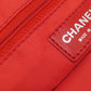CHANEL Tote Bag Nylon jacquard Red New Travel Line MM Women Used Authentic